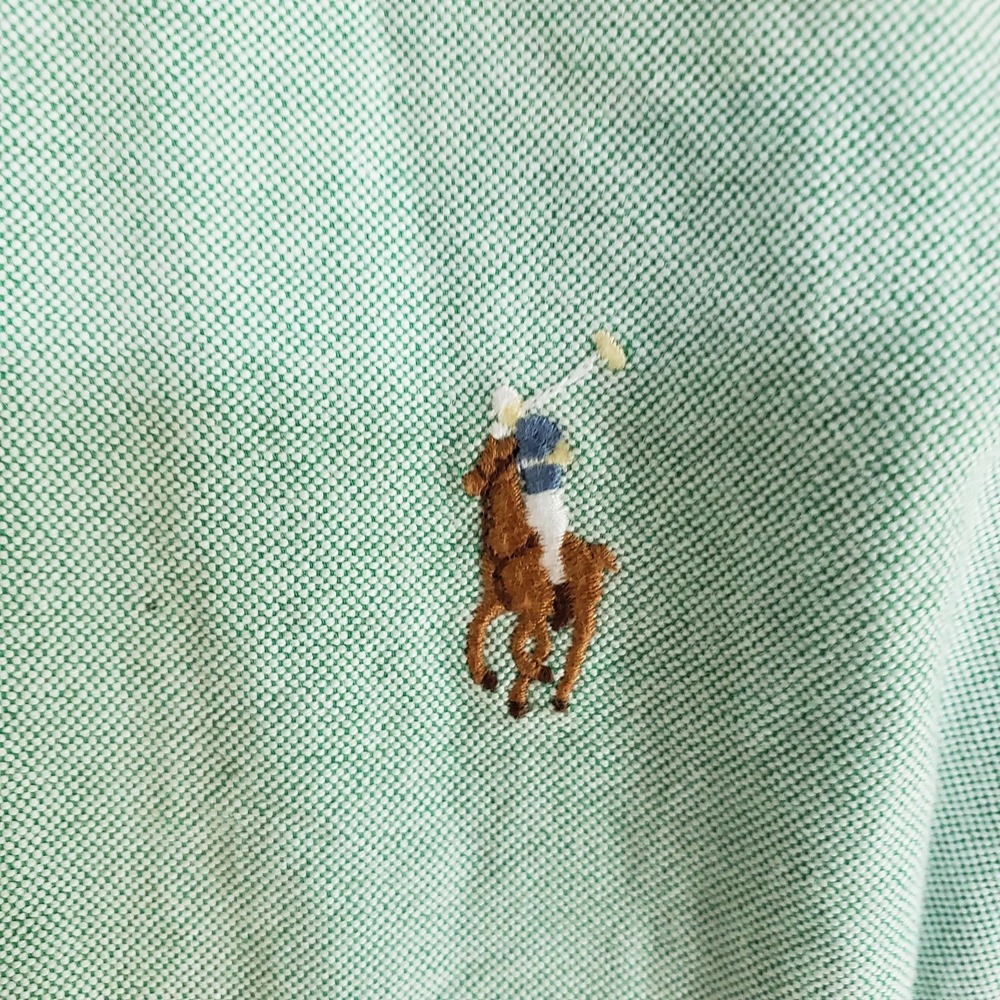 Ralph Lauren Shirt Mens 2XL Green Long Sleeve Button Down Classic Fit Casual - Picture 4 of 7